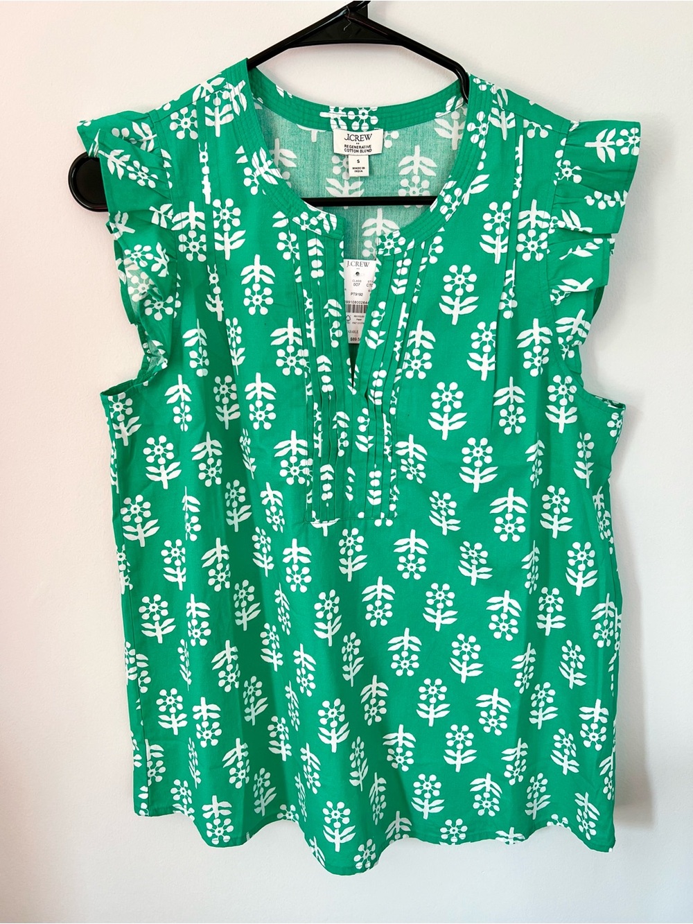 NWT J. Crew factory Green Floral top